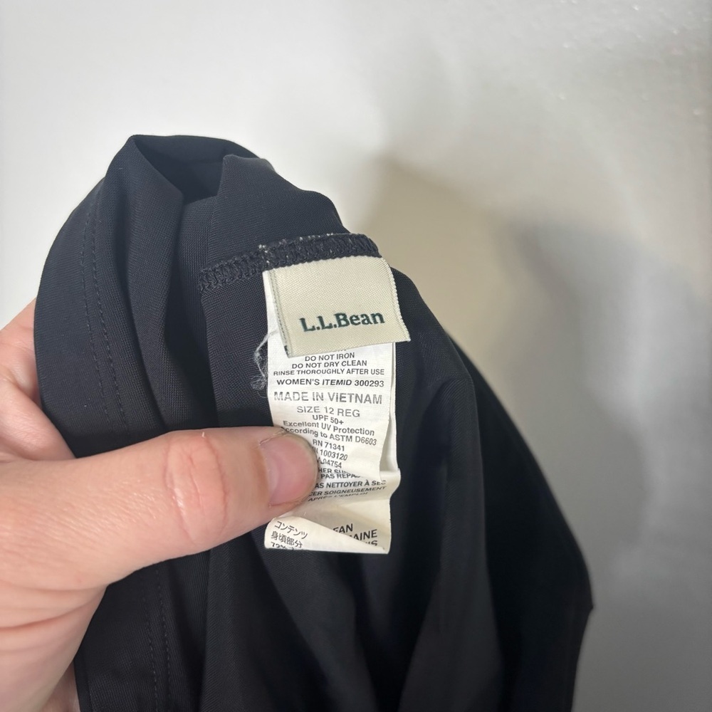 L.L. Bean Women's Shaping Swimwear, Swim Skirt Size 12 Reg Black UPF 50+ - Picture 6 of 7